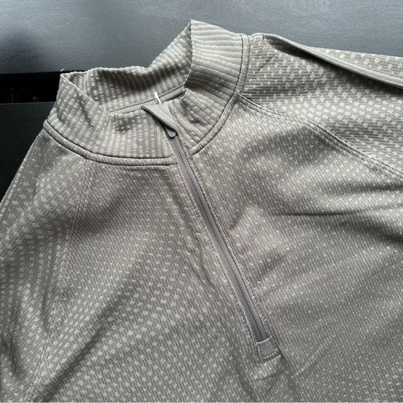 Lululemon Rest Less Cropped Half-Zip Grid Warp Rover / Raw Linen - Picture 3 of 7
